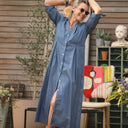 Robe Ryme - jean de coton léger bleu - Quintessence