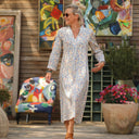 Robe Soizic - satin de coton fleurs de printemps - Quintessence