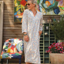 Robe Soizic - satin de coton fleurs de printemps - Quintessence