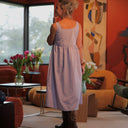 Robe Solène - coton brodé parme - Quintessence