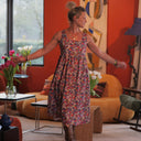 Robe Solène - coton Floraison améthyste - Quintessence