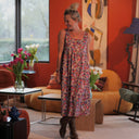 Robe Solène - coton Floraison améthyste - Quintessence