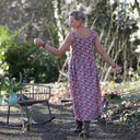 Robe Solène - coton Jardin Framboise - Quintessence