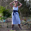 Robe Solène - coton vichy bleu doux - Quintessence