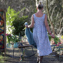 Robe Solène - coton"Printemps bleu" - Quintessence