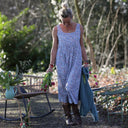 Robe Solène - coton"Printemps bleu" - Quintessence