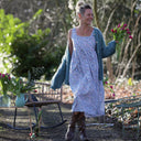 Robe Solène - coton"Printemps bleu" - Quintessence