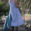 Robe Solène - coton"Printemps bleu" - Quintessence