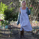 Robe Solène - coton"Printemps bleu" - Quintessence