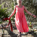 Robe Solène - double gaze de coton Pastèque - Quintessence