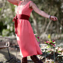 Robe Solène - double gaze de coton Pastèque - Quintessence