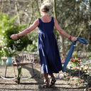 Robe Solène - Lin bleu indigo - Quintessence