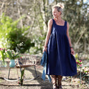 Robe Solène - Lin bleu indigo - Quintessence