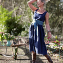 Robe Solène - Lin bleu indigo - Quintessence