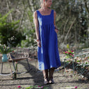 Robe Solène - Lin bleu majorelle - Quintessence