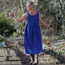 Robe Solène - Lin bleu majorelle - Quintessence