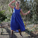 Robe Solène - Lin bleu majorelle - Quintessence