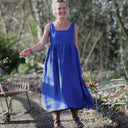 Robe Solène - Lin bleu majorelle - Quintessence