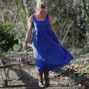 Robe Solène - Lin bleu majorelle - Quintessence