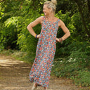 Robe Sybille — Coton lavé Fleurs de juin - Quintessence