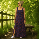 Robe Sybille — Coton lavé Jardin romantique - Quintessence