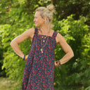 Robe Sybille — Coton lavé Jardin romantique - Quintessence