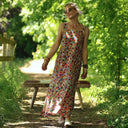 Robe Sybille — Viscose jardin Majorelle - Quintessence