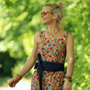Robe Sybille — Viscose jardin Majorelle - Quintessence