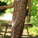 Robe Sybille — Viscose jardin Majorelle - Quintessence