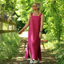 Robe Sybille — Viscose - lin rose fuchsia - Quintessence
