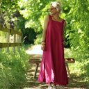 Robe Sybille — Viscose - lin rose fuchsia - Quintessence