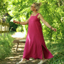 Robe Sybille — Viscose - lin rose fuchsia - Quintessence