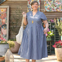 Robe Sylvette - sergé de vicose bleu indigo - Quintessence