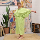 Robe Xiou double gaze de coton bleu majorelle - Quintessence