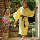 Robe Xiou double gaze de coton jaune vif - Quintessence