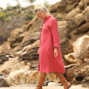 Robe Yuna - Double gaze de coton grenat - Quintessence