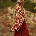 Robe Yuna - satin de coton Éclat Grenat - Quintessence