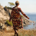 Robe Yuna - satin de coton Éclat Grenat - Quintessence