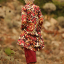 Robe Yuna - satin de coton Éclat Grenat - Quintessence