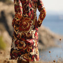 Robe Yuna - satin de coton Éclat Grenat - Quintessence