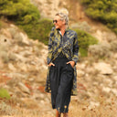 Robe Yuna - satin de coton Ondée botanique - Quintessence