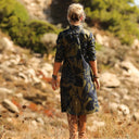 Robe Yuna - satin de coton Ondée botanique - Quintessence