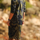 Robe Yuna - satin de coton Ondée botanique - Quintessence