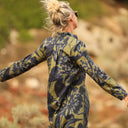 Robe Yuna - satin de coton Ondée botanique - Quintessence