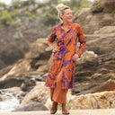 Robe Yuna - satin de coton Prunelle d’Ambre - Quintessence