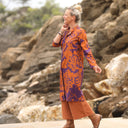 Robe Yuna - satin de coton Prunelle d’Ambre - Quintessence