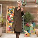 Robe Yuna - velours côtelé moka - Quintessence