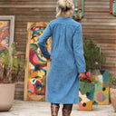 Robe Yuna - Velours côtelé navy - Quintessence