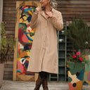 Robe Yuna - velours côtelé sable - Quintessence