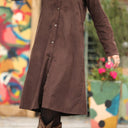 Robe Yuna - Velours milleraies chocolat - Quintessence